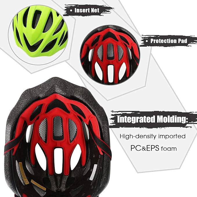 Bike Helmet Men Women, Shinmax Bicycle Helmet with Rear Light and Detachable Visor