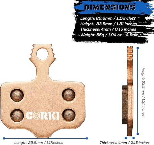 2 Pairs Disc Brake Pads for Sram Avid Elixir 1 3 5 7 9 R ER CR Mag Level TL T Sram XX X7 X9 XXWC DB1 DB3 DB5(Resin,Semi-Metallic,Sintered Metal)