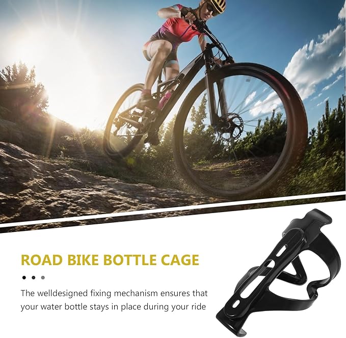 Sosoport 2pcs Ultralight Bike Water Bottle Holder Cage with Stable Attachment Easy No-Drill Installation Versatile Fit for Road and Mountain Cycling