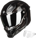 ILM Motorcycle Helmets for Adult Men Women Full Face DOT ECE Powersports Dual Visor Street Racing Helmet with Pinlock Cascos para Motos Model MF509 (War Damaged Gray, 2XL)
