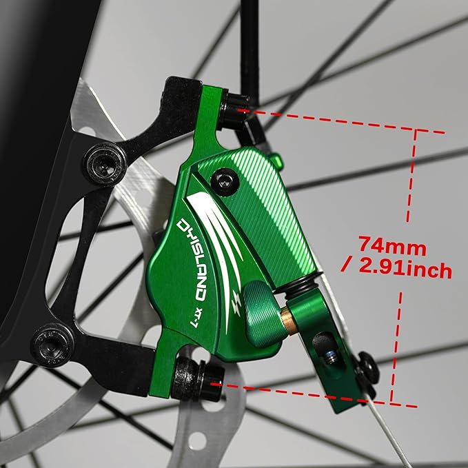 XT-7 Hydraulic Disc Brakes Calipers,Line Pulling/Cable Actuated Front & Rear Brake Calipers for MTB/Mountain Bike/E-Bike.