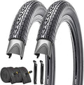 SIMEIQI 26x2.35 20x2.35 Inch Cruiser Beach Bike Tire Black White Wall or Brown Cream Wall Folding Replacement Bicycle Tire for Hybrid City Commuter Trail