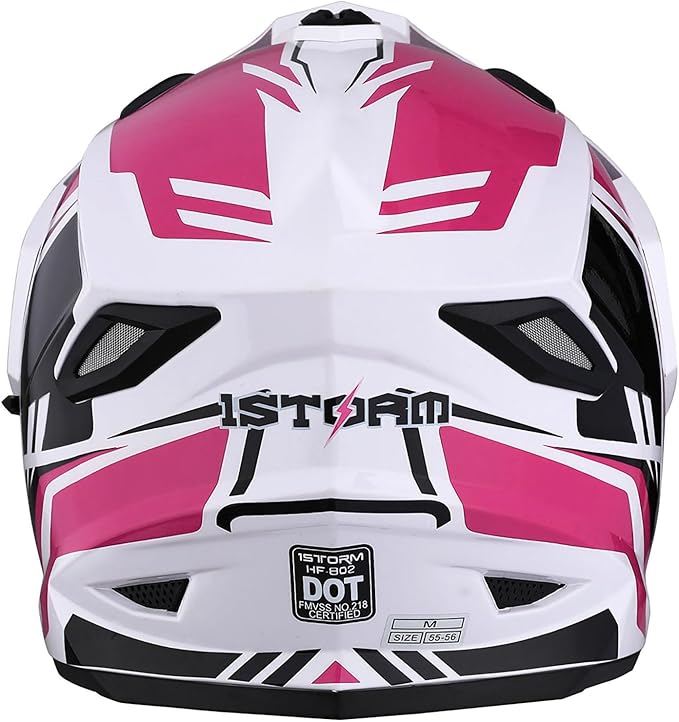 1Storm Youth Kids Dual Sport Dual Visor Motorcycle Motocross Off Road Full Face Helmet Matt Black