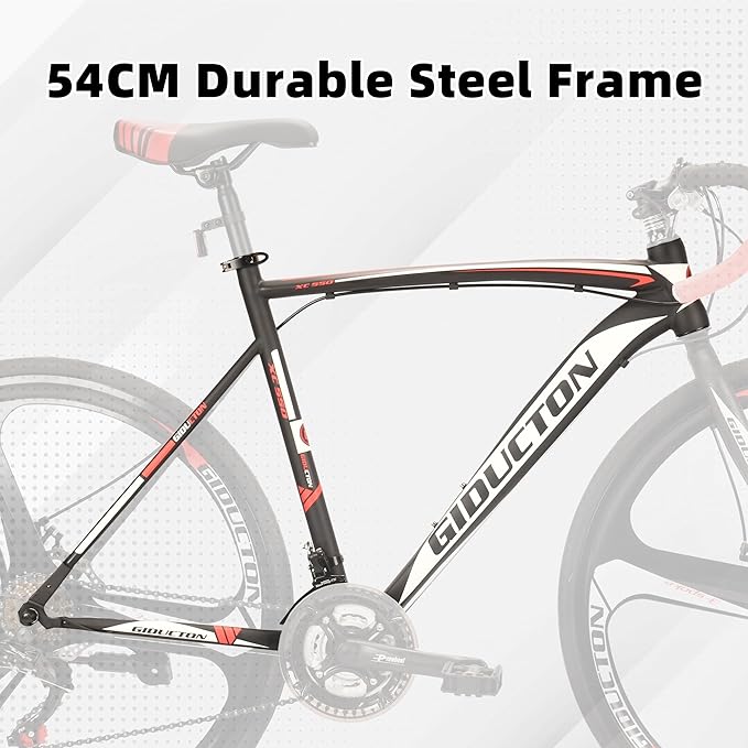 EUROBIKE Mens Road Bike, YH-XC550 Road Bike for Men, 54cm Frame Bicycle, 700C Wheels,Urban Commuter Bikes