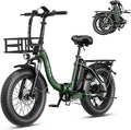 Heybike Ranger 2.0 Foldable Electric Bike for Adults, 20"×4 Fat Tire Ebike with 1400W Peak Motor, 28 MPH Max Speed, 600Wh Removable Battery, Up to 65 Miles Range, Front Suspension Step-Thru E Bike