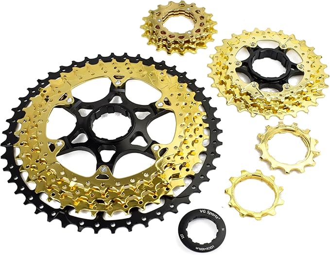 VG SPORTS 8/9/10/11/12 Speed Ultra-Light Bike Cassette for Mountain Bike 11-40T/11-42T/11-46T/11-50T/11-52T MTB Cassette Lightweight Aluminum Bracket Cassette