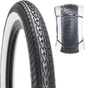 SIMEIQI 26x2.35 20x2.35 Inch Cruiser Beach Bike Tire Black White Wall or Brown Cream Wall Folding Replacement Bicycle Tire for Hybrid City Commuter Trail