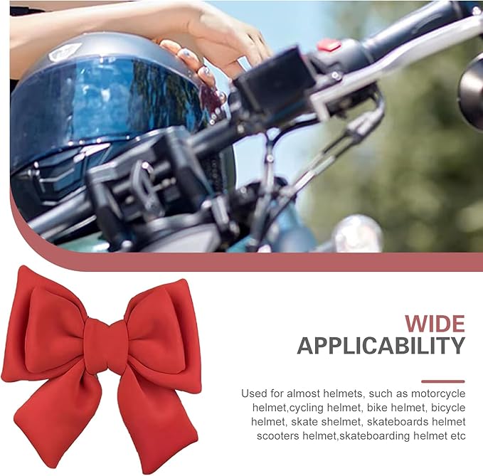 Large Bow Helmet Accessory, Cute Beautiful Bow Helmet Accessory, Suction Cup Waterproof Fade-Resistant Ornament for Women, Universal for Most Motorcycle Helmets