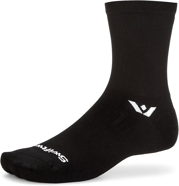 Swiftwick - ASPIRE Mid-Crew Cycling Socks, Maximum Breathability, Moisture Wicking