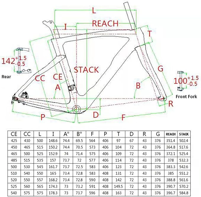 Full Carbon Fiber 700C Road Bike Frameset with Fork and Handlebar 43/46.5/50/51.5/53/54/55/56cm Bike Frame Disc Brake Thru Axle F12x100mm/R12x142mm