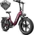 Heybike Ranger 20"x4.0" Fat Tire Folding Electric Bike for Adults, 1200W/1800W Peak Motor, 28/32MPH, up to 55/90 Miles Range, UL2849 Certified Removable Battery for Commute Beach Mountain Snow E Bike