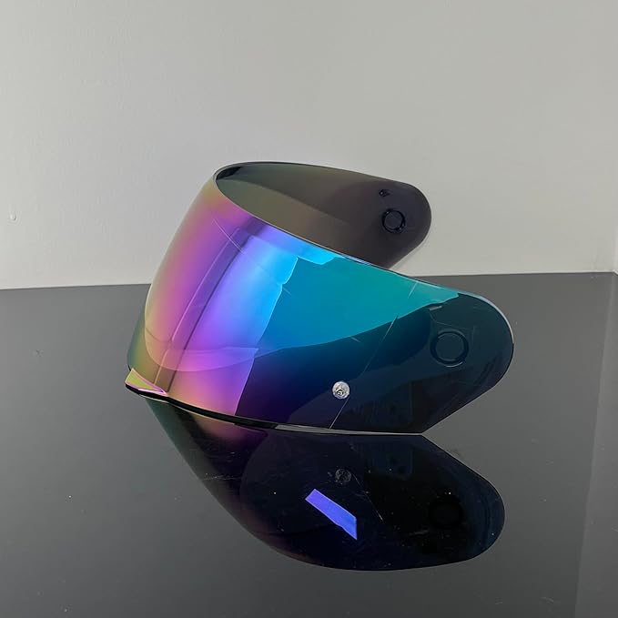 i90 Face Shield Visor Sunscreen for HJC HJ-33 i90/i91,Helmet Visor Replacement Windshield Sunshield (Rainbow-Day use only)
