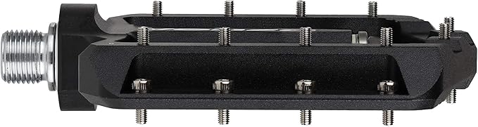 VENZO Flat Mountain BMX MTB CNC Bike Sealed Oversized Bearing Pedals - Large Bicycle Platform -98mm x 98mm- 15mm Thickness - Pedals 9/16" with Anti-Skid Anti-Slip Nail - Downhill