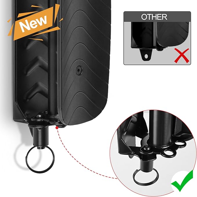 Wall Mounted Bike Rack for Indoor Storage - Heavy Duty 150° Swivel, No Drill Space Saving Design, Fits MTB/Road/E-Bikes & Hybrid, Anti-Slip Stopper (1-Pack, Black)