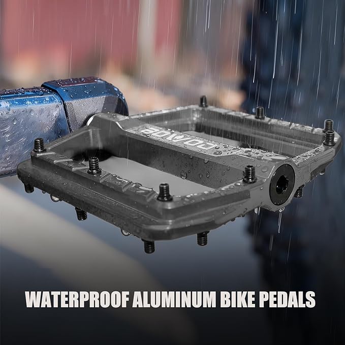 Bike Pedals 9/16" Lightweight Non-Slip Bicycle Platform Pedals - Fits Most Adult Bikes & Mountain Bikes &MTB, Road Bikes and Slip-Resistant Design