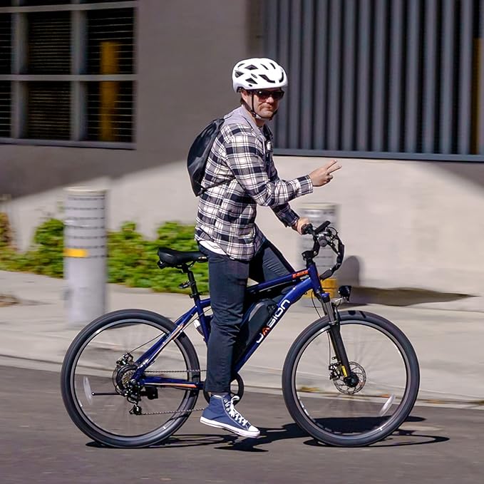 Jasion EB5 Electric Bike for Adults with Peak 1000W Brushless Motor, 40Miles 20MPH Commuting Electric Mountain Bike with 360Wh Removable Battery, 7-Speed, 26" Tires and Front Fork Suspension