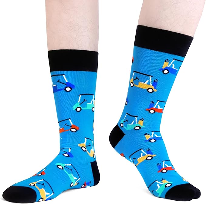 WeciBor Men's Dress Funny Crazy Colorful Novelty Combed Cotton Crew Socks 12 Pack - Size 7-10/10-13/13-15