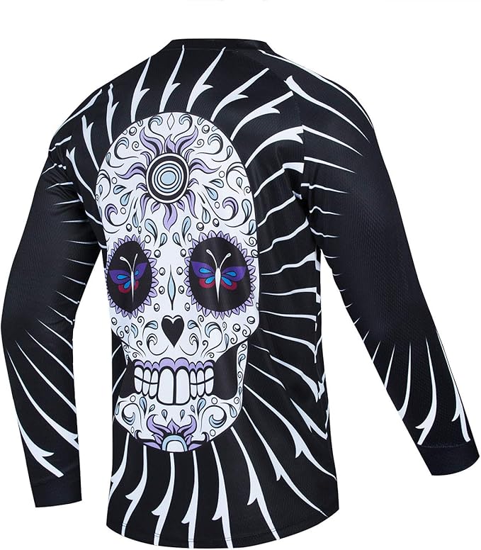 PSPORT Men's Motocross Jersey Long Sleeve Motocross Shirt Men Mountain Dirt Bike Jersey Downhill Riding Racing Clothing Tops