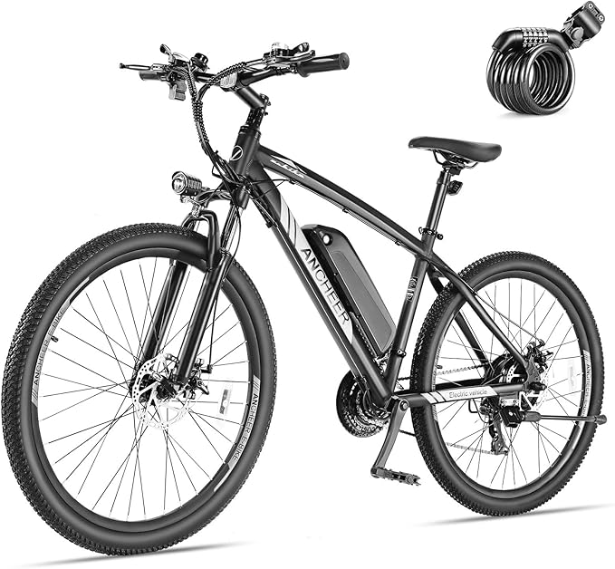 ANCHEER Electric Bike for Adults, Peak 750W Ebike, 3 Hours Fast Charge, 60 Miles Electric Bicycle with 48V/499Wh Battery, 27.5 ''Hummmer Electric Mountain Bike with LCD Display, 21/24 Speed | Peak 750W, Ebike, 3 Hours Fast Charge, 60 Miles, Electric Bi...