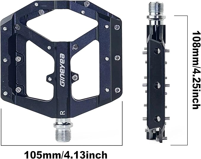 Mountain Bike Pedals, Aluminum Alloy Flat Platform, 9/16" Sealed Bearing, Lightweight Bike Pedals for MTB BMX Road Bicycle