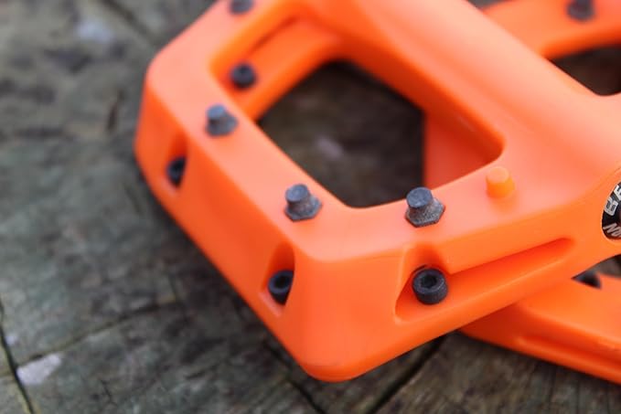Eastern Nylon Linx Pedals 9/16 - Lightweight, High-Grip MTB & BMX Pedals with Removable Metal Pins, Chromoly Axle for BMX, MTB, Road & Kids Bikes - Multiple Colors