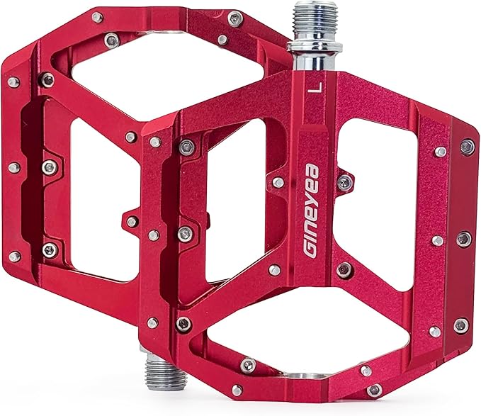 Mountain Bike Pedals, Aluminum Alloy Flat Platform, 9/16" Sealed Bearing, Lightweight Bike Pedals for MTB BMX Road Bicycle