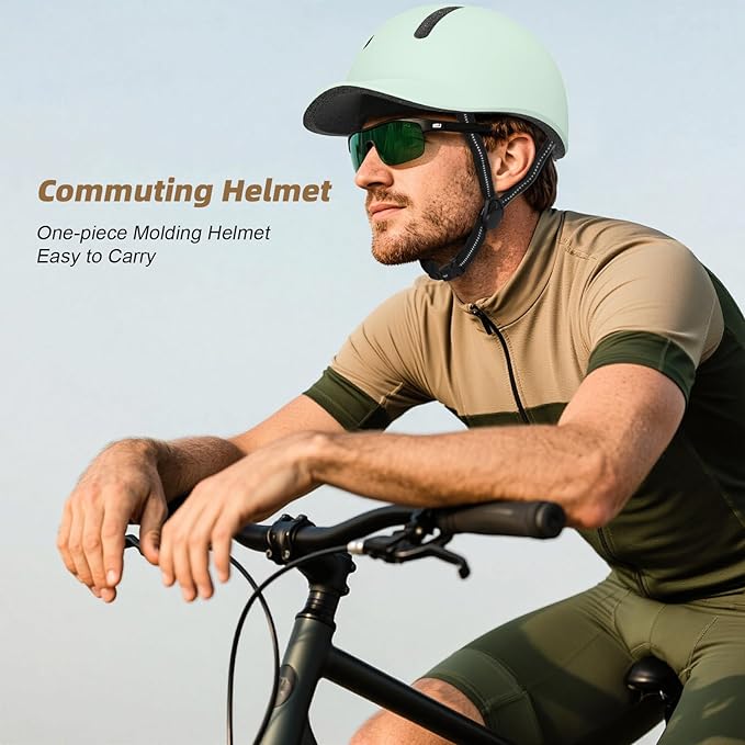 Shinmax Adult Bike Helmet for Men & Women - Lightweight Adjustable Baseball Cap Style Cycling Helmet with Reflective Strip, Perfect for Urban Commuter & Road Biking