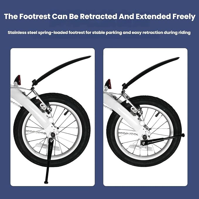 Bicycle Kickstand Aluminum Adjustable Design for 14/16/20 Inch Size Range Bikes Side Mount Universal Bike Stand (16 Inch)