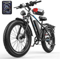 EDIKANI 26" Electric Bike for Adults, Peak 1500W 34MPH Fast E Bike for Men, 100 Miles Fat Tire Ebike for Adults Electric with 864WH/1104WH Removable Battery, UL E Bicycle with Brake Light