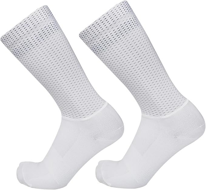 Aero Socks Cycling Men Women Mesh Fabric Breathable Sweat-Absorbing Silicone Non-Slip Cycling Aero Socks one size
