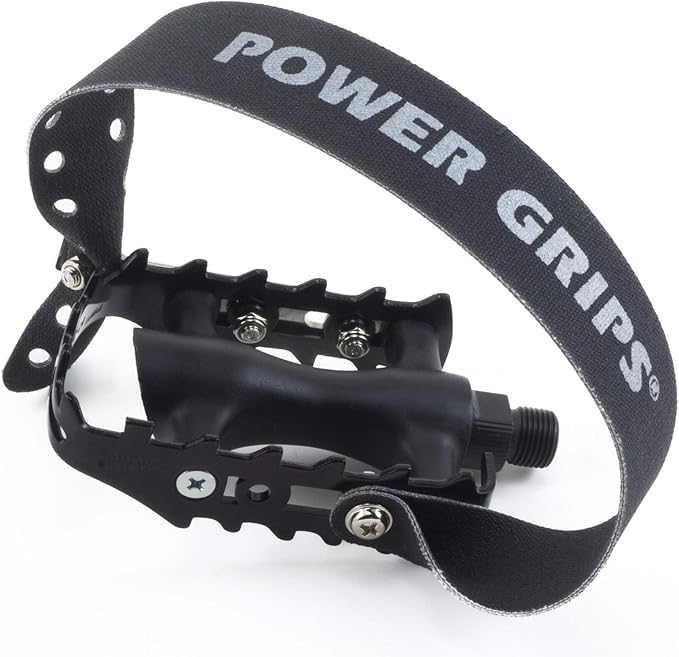 Power Grips Sport Bicycle Pedal Strap kit- Power Grips Pedal Straps Attached to 9/16" Pedals for Increased Pedal Stroke Power (no Assembly Required)