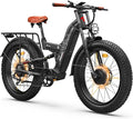 FREESKY 4000W Dual Motor Electric Bike for Adults, 48V 30AH Samsung Cells Battery 120Miles Range, 40MPH AWD Fast E-Bike, 26" Fat Tire Full Suspension Electric Mountain Bike, UL2849 Certified by TÜV