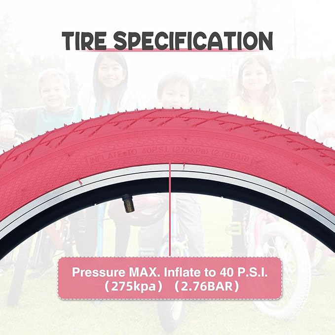 ZUKKA 20 x 2.35 Bike Tire 1/2 Pack 20 inch x 2.35 BMX Bike Tire Folding Replacement Tire for MTB Mountain Bike, BMX Bicycle Commuter Bike