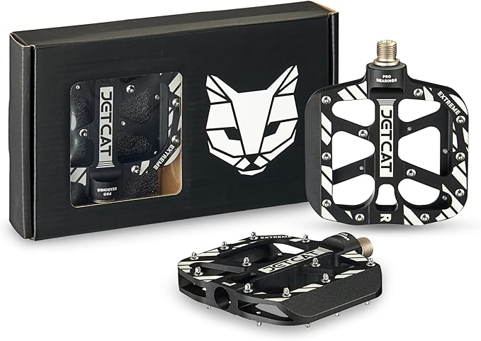 Mountain Bike Pedals Flat - MTB Pedals Flat, Bicycle Pedals, Road Bike Pedals, BMX Pedals, for BMX MTN Road Gravel EBike, Specialized Parts, Adults, Aluminum Metal Stamp 9/16"