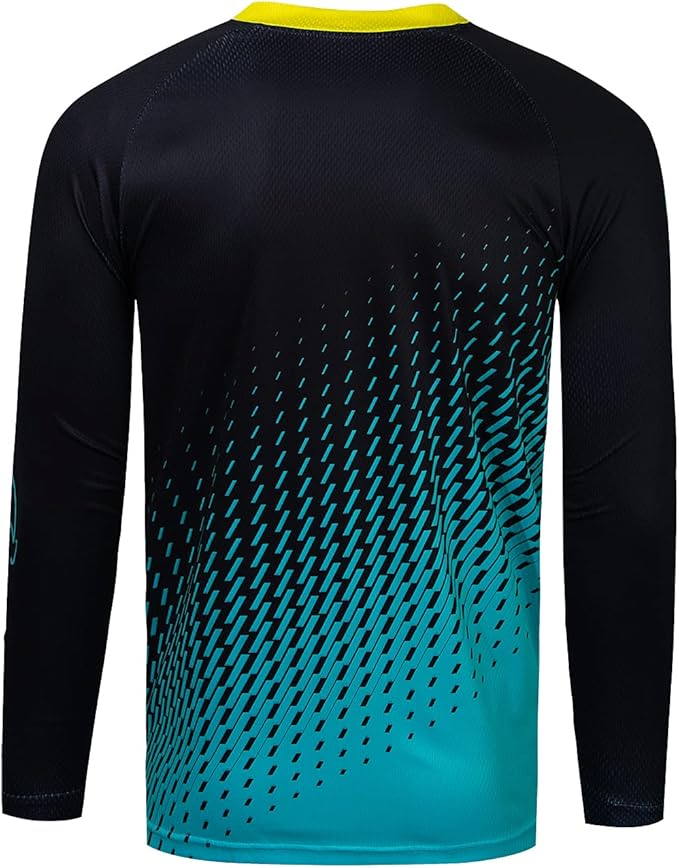 JPOJPO Men's Mountain Bike Jersey Long Sleeve MTB Off-Road Racing Downhill Motocross Shirts Quick Dry&Moisture-Wicking Tops
