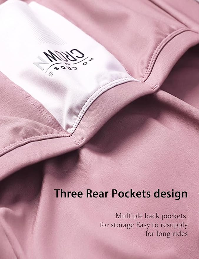LAMEDA Cycling Jersey Women Long Sleeve, Breathable Bike Jersey with Pockets, Bike Shirts for Bicycle Road Biking Riding