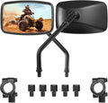 KEMIMOTO ATV Mirrors 8MM 10MM Motorcycle Rearview Mirrors for 7/8" Handlebar Compatible with ATV Polaris Sportsman Dirt Bike Scooter, Black
