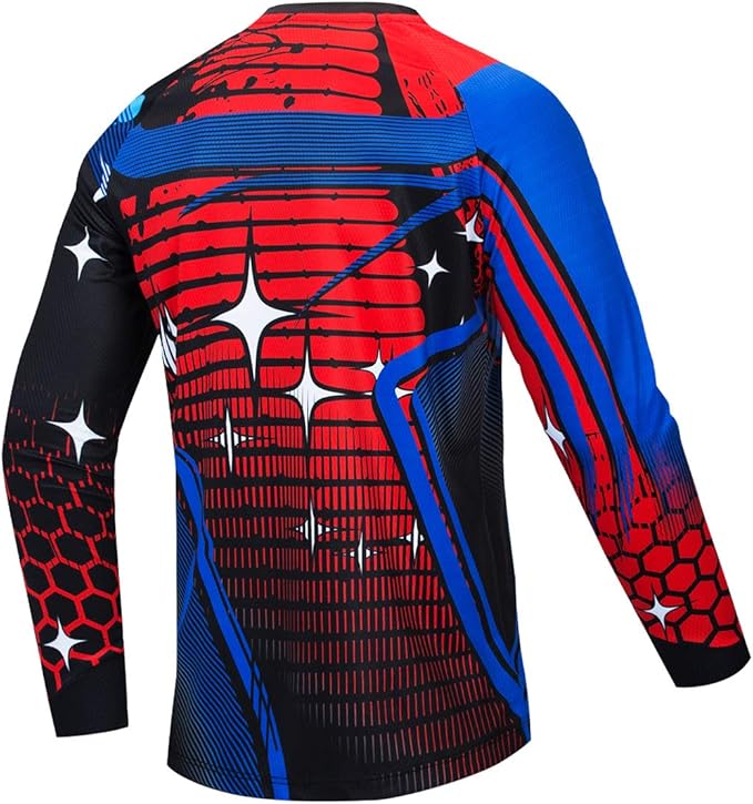 Men's Racing Shirts Summer Motocross Jersey Bicycle Sportswear MTB Jersey Long Sleeve Mountain Bike Clothes