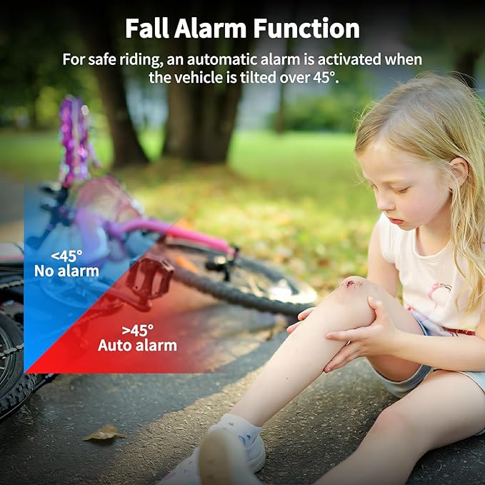WSDCAM Wireless Bike Alarm with Remote, Rechargeable 113dB Loud Bicycle Alarm System Anti Theft, IP65 Waterproof, Bike Alarms for E-Bikes, Motorcycles, Scooter, Outdoor Riding and Cycling Safety