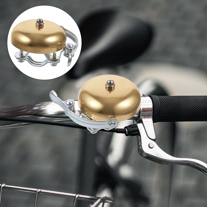UPKOCH Vintage Bike Bell Brass Loud Hand Ringing Bicycle Bell for Mountain Road Cycling Safety Accessories