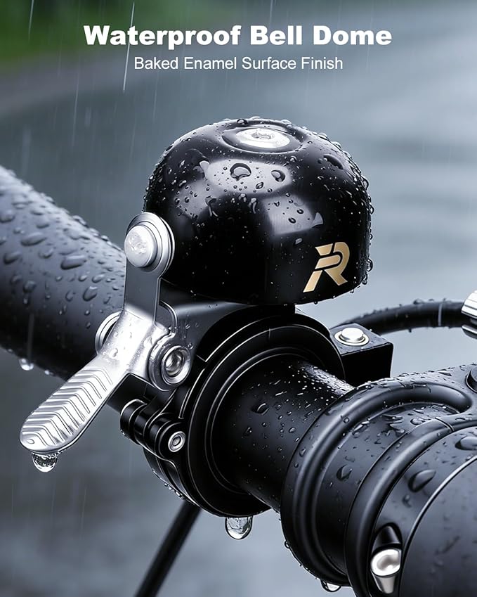Bike Bell Classic Bike Bells for Adults Kids, 120d Loud Bicycle Bell for Handlebars, Beach Cruiser Mountain Bike Bell Accessories, Fits 22.2-28.0mm Handlebars