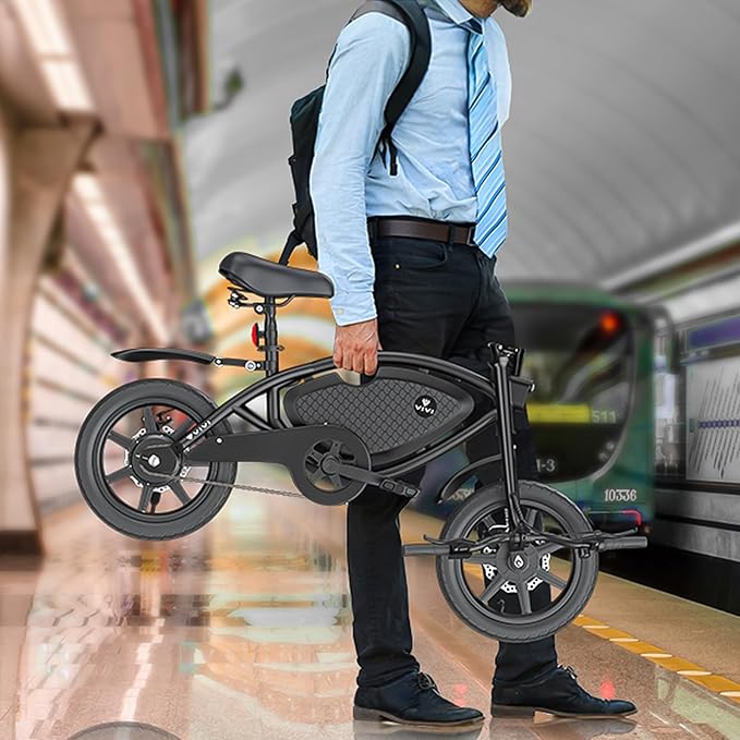 Vivi PONY01 Electric Bike, 14" Electric Bicycle for Adults and Teens Peak 500W Motor 48V 374.4WH Battery, Max 40 Miles Range(Pedal-Assist) & Top 20 Mph, Cruise Control, SGS Certified to UL2849