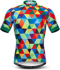 Cycling Jersey Short Sleeve USA Style Bike Tops with Pocket Reflective Stripe