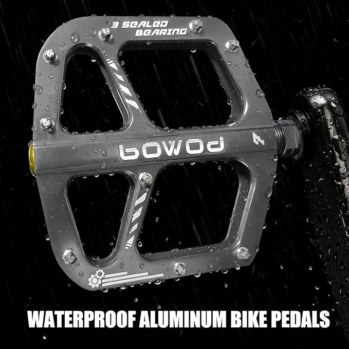 Bike Pedals 9/16" Lightweight Non-Slip Bicycle Platform Pedals - Fits Most Adult Bikes & Mountain Bikes &MTB, Road Bikes and Slip-Resistant Design