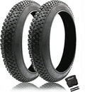 20, 24, 26 Inch Fat Bike Tires, 3.0/4.0 Width with Inner Tubes, Puncture Proof All Terrain Snow Sand Off Road, E-Bike Replacement for Mountain/Commuter/Beach Cruiser