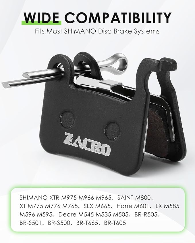 Zacro Bike Brake Pads for BMX, MTB & Road Bikes, Easy Installation, Durable & Quiet