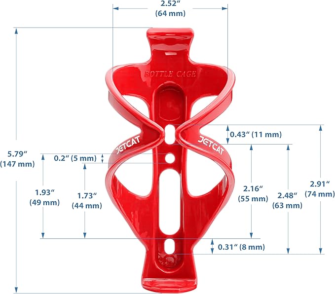 Bike Water Bottle Holder – Bike Cup Holder & Bike Water Bottle Cage for Bicycle, MTB, Mountain, Gravel, Road, eBike | Adult/Kids, Carbon Fiber Biking Accessories Red