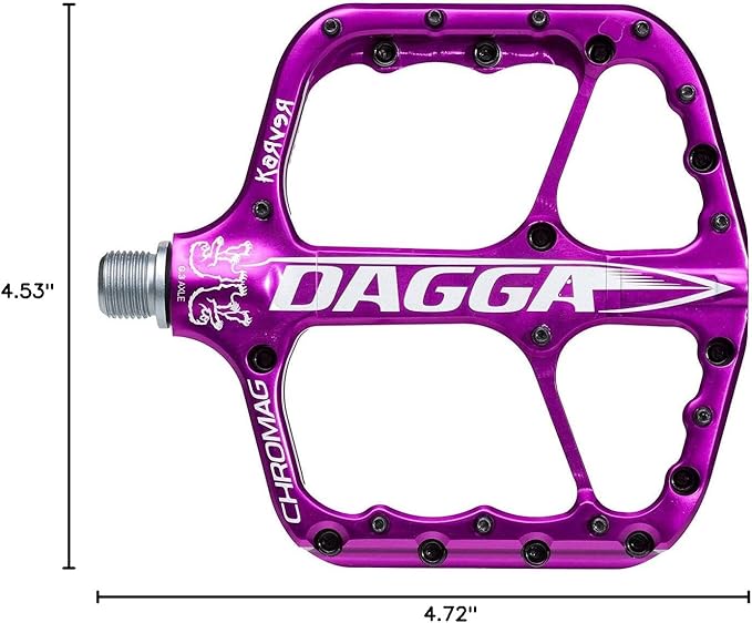 CHROMAG Dagga Unisex Adult MTB/MTB/Cycle/VAE/E-Bike Pedals, Purple, 120 x 115 mm
