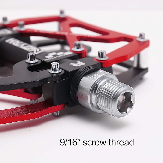 MZYRH Mountain Bike Pedals, Ultra Strong Colorful CNC Machined 9/16" Cycling Sealed 3 Bearing Pedals