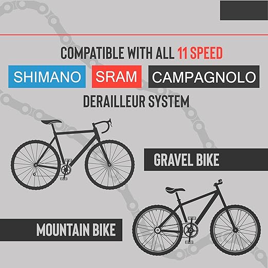 TAYA ONZE-111 11-Speed Bike Chain, 120 Links, Ti-Gold, Durable and Smooth Shifting, for Gravel and MTB